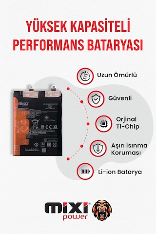 Xiaomi Redmi Note 13 Pro Plus Uyumlu Tam Kapasite Batarya