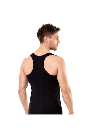 İki Yıldız Erkek Modal Rambo Atlet 6'lı Paket 3010 Siyah