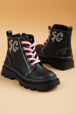 ŞirinGenç Ortopedik Bağlı Fermuarlı Deri Pudra Kız Çocuk Bot-2130 Pudra