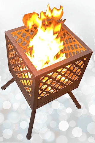 Ateş Çukuru 2 Adet Mangal Izgaralı Bahçe Şöminesi Barbekü Soba Firepit Ateş Çanağı