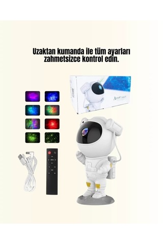 Home Ayarlanabilir Parlaklık Ve Zamanlayıcı Modlu Astronot Lamba