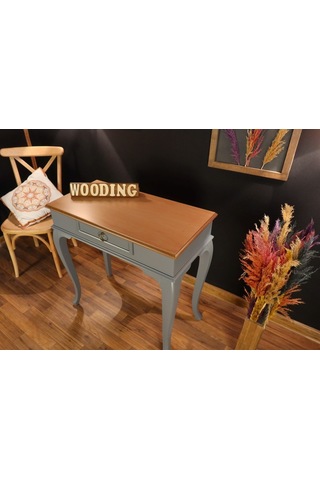 Wooding 80 Cm Çekmeceli Masif Gri Naturel Dresuar (548586312) Gri
