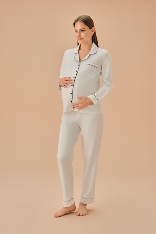Suwen Pearl Hamile Lohusa Pijama Takımı Sh25206660l036 Ekru