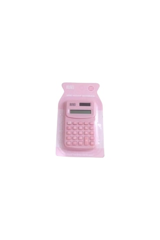 Güneş Enerjili Ve Pilli 8 Haneli Küçük Hesap Makinesi 1 Adet Ebat: 10 Cm X 6,1 Cm Pembe