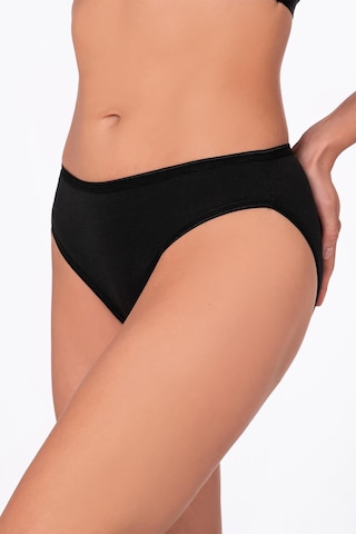 Likralı Daphne 40/1 Kalın Bikini Altı Siyah Külot Kompedan K6120-siyah Siyah