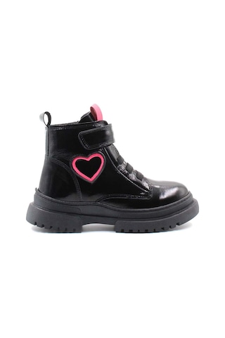 Fast Step Hakiki Deri Unisex Çocuk Klasik Bot 157sxa2994 Siyah Rugan