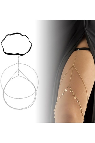 Homyl Kadınlar Için Uyluk Zinciri Kolay Giyilebilir Doğum Gümüş