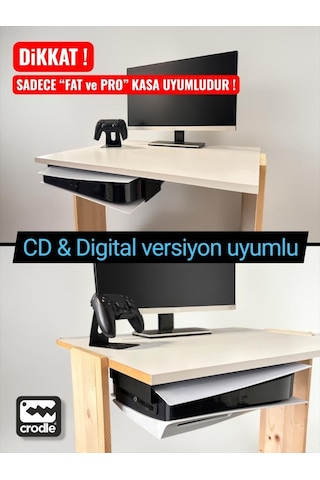 Ps5 Pro & Fat İçin Masa Altı Montaj Standı Yerden Tasarruf Sağlar Rahat Hava Akışı