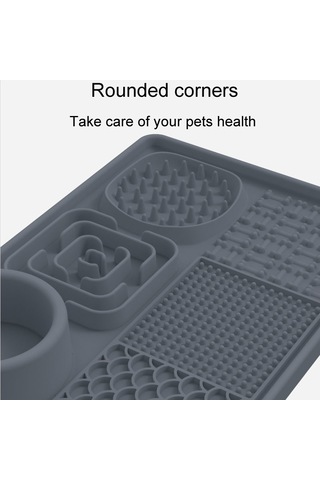 Sones Pet Silikon Yalama Yemek Mat Dikdörtgen 6 1 Köpek Yavaş Besleme Pedleri Kazıyıcı İle
