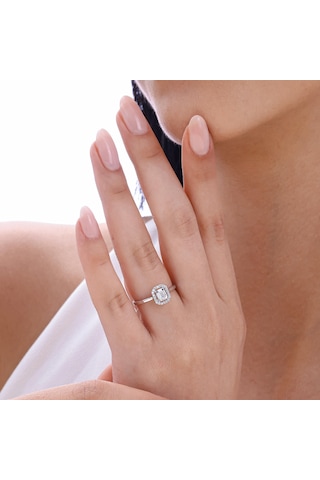 Nochediamond 0,20 Karat Baget Pırlanta Yüzük-827 Beyaz Nochediamond 0,20 Karat Baget Pırlanta Yüzük-827 Beyaz