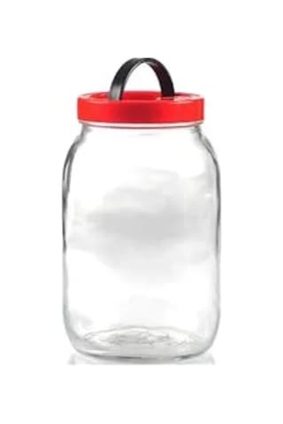 2 Litre Kapasiteli Cam Saklama Kavanozu, Turşu Ve Bakliyat İçin Açık Kahverengi