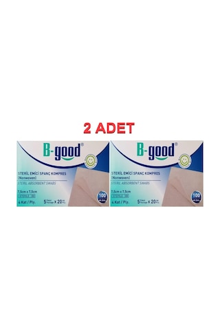 2 Kutu Gaz Kompres Spanc 7.5X7.5 Cm 100 Lü B Good Steril