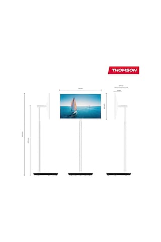 Thomson 32 Go Tv Taşınabilir Android Tv, Hd Ready, Bluetooth Ve 4 Saat Pil İle Tv Ünitesi Beyaz