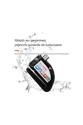 Cojans Alarmlı Disk Kilidi Motorsiklet Scooter Bisiklet Sesli Alarm 110 Desibel Yüksek Ses