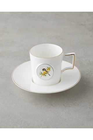 English Home Charmed Dream Porselen 4 Parça 2 Kişilik Double Kahve Fincan Takımı 155 Ml Beyaz-gold Beyaz-gold