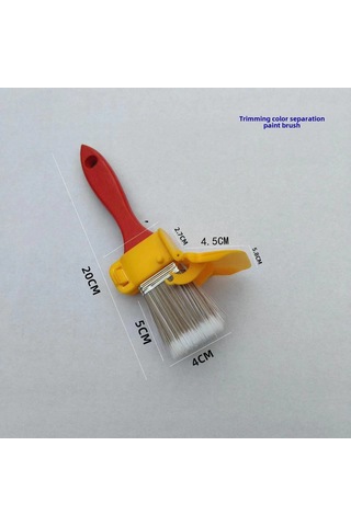 Dofolink Ev Dekorasyonu İçin Çift Renkli Kırmızı+turuncu 1.5 İnç Nilon Kenar Tamirat Fırçası - Hassas Boya Uygulama Aracı