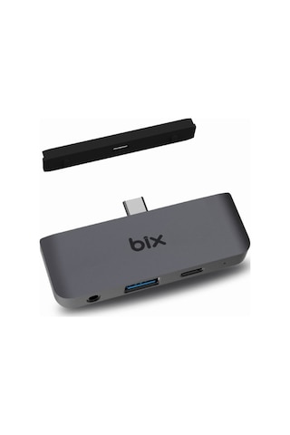 Bix BX16HB 4K HDMI Type-C Thunderbolt 3.0 Dönüştürücü Hub USB 3.5 MM AUX Çevirici