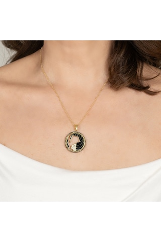 Kayra Mücevher Mineli Akrep Burcu Altın Kaplama Kolye