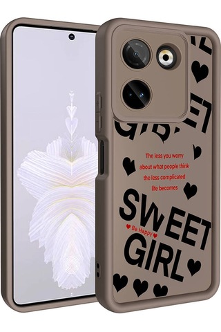 Zore Tecno Camon 20 Pro 4g Kılıf Kamera Korumalı Baskılı Arka Yüzey Klas Kapak - Siyah