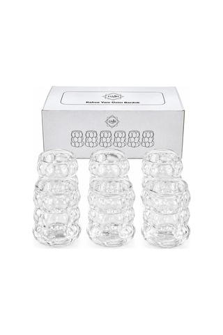 Dmr Home 6'lı Kahve Yanı Üzüm Bardak Mini Cam Su Bardağı Şeffaf Kahve Sunum Bardağı