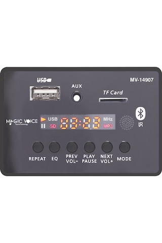MAGİCVOİCE MV-14907 USB/SD/MIC/AUX/BLUETOOTH KUMANDALI EKRANLI OT