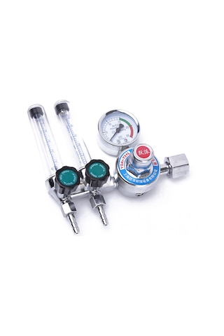 Youtek Argon Gazı Düşürücü Cihazı Çift Borulu Basınç Kontrol Cihazı Sabit Akışlı Metal Regülatör 10 Adet Başlangıç