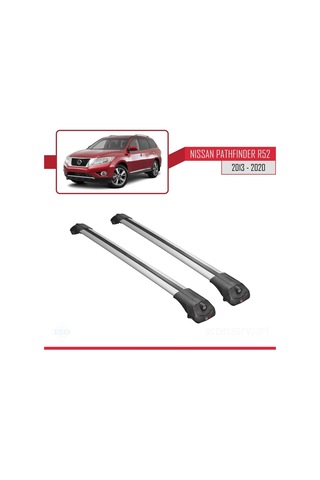 Nissan Pathfinder R52 2013-2020 Arası İle Uyumlu Ace-1 Ara Atkı Tavan Barı Gri