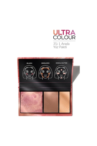 Ultra Colour 3'ü 1 Arada Yüz Paleti Golden Hour 0