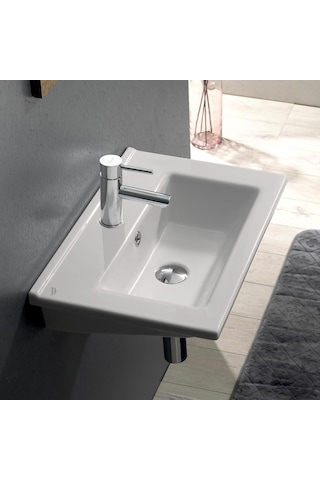 Turkuaz Seramik Cerastyle Arte 55 x 36.5 CM Etajer Uyumlu Mini Lavabo