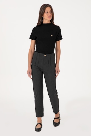 U.S. Polo Assn. Kadın Antrasit Carrot High Waist Fit Kanvas Pantolon 50309121-VR006