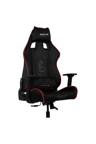 Rio Pus Balerion Terletmez Kadife Kumaş Siyah Gaming Oyuncu Koltuğu -10 Siyah