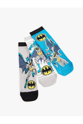 Koton 3'lü Batman Baskılı Çorap Seti Lisanslı Multıcolor 5skb80052aa Mavi