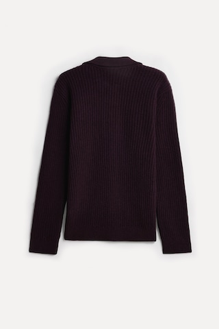 Mudo Erkek Erkek Mürdüm Polo Yaka Yün Hırka 1272636