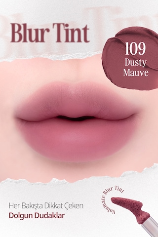 Blur Efektiyle Dolgun Görünüm Sunan Kadife Bitişli Tint Clıo Volumate Blur Tint 109 Dusty Mauve