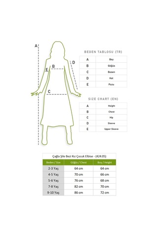 Çağla Şile Bezi Kız Çocuk Elbise Kırmızı Krmz