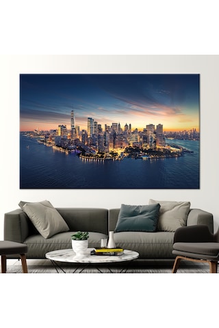 70x10 Cm 1 Parça Kanvas Tablo Deniz Manzarası