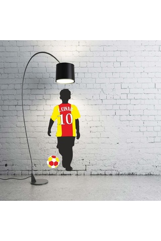 Ahşap Futbolcu Duvar Silüeti