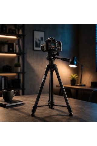 Hepu Hp-t04 Profesyonel Tripod 173 Cm 360 Top Kafa Ağırlık Kancalı Telefon Uyumlu