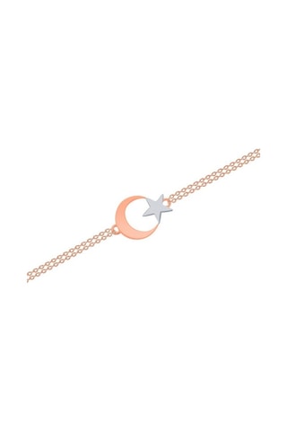 Tektaş - Altın 14 Ayar Ay Yıldız Bileklik N11.3048 Sarı Altın
