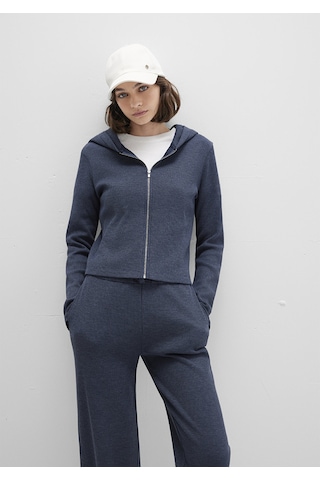 Mavi - Fermuarlı Dokulu Lacivert Sweatshirt 1613383-32184 Lacivert