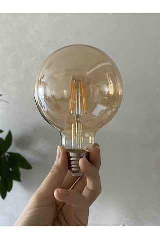 G95 Rustik Led Ampul 4 Watt Gün Işığı Yuvarlak Rustik Glop Ampul 10 Adet