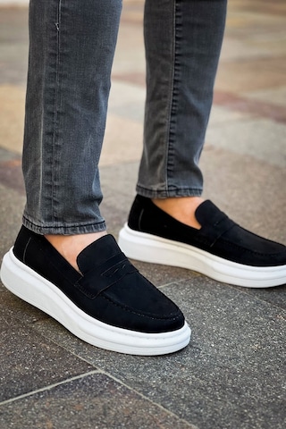 Roof Atelier Erkek Siyah Süet Loafer Ayakkabı - 615 - Lüx Süet Siyah
