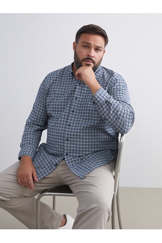 Lcwaıkıkı Classic Yeşil Regular Fit Uzun Kollu Ekose Oxford Erkek Gömlek