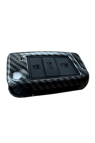 Autohan Keys Lüks Karbon Anahtar Koruma Kılıfı Volkswagen Golf 7, Golf 7.5, Tiguan, Polo, T-roc, T-cross İçin, Karbon
