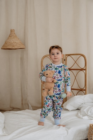 Dinozor Baskılı Color Shapes Çocuk Pijama Seti Mavi