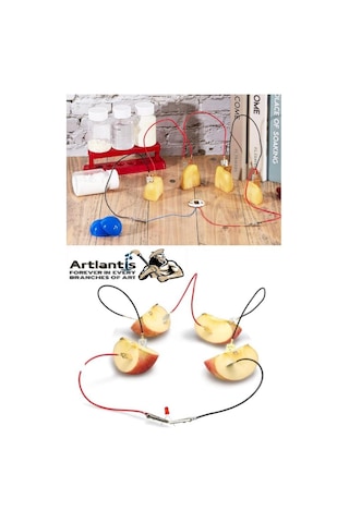 Elektrik Limon Deney Seti 1 Paket Limondan Elektrik Üretme Seti Limon Pili Fen Bilgisi Dersi Kimyasal Enerji