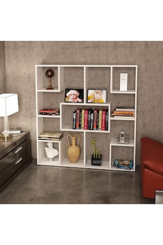 Dekorister Optimist Kitaplık Beyaz