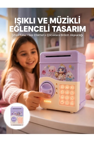Mor Otomatik Para Girişli Elektronik Şifreli Kumbara 71974819