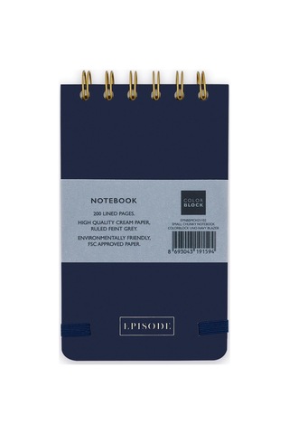 Episode Küçük Spiralli Colourblock Uno 100 Yp. Defter - Navy Blazer Çok Renkli