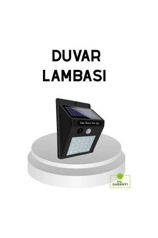 Hubrendy Kargo 20 Led Güneş Paneli Aydınlatma Fotoselli Ve Hareket Algılamalı Dış Mekan Duvar Lamb